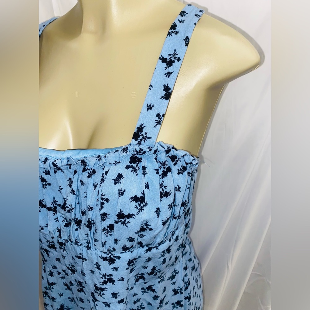 Floral baby blue sundress